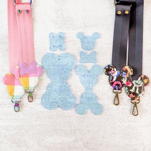 PATREON EXCLUSIVE PREORDER: Mouse Fancy Straps - Size 1.5" Webbing To 3/4" Hook - Set of 5 - Acrylic Template