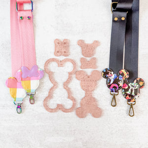 PATREON EXCLUSIVE PREORDER: Mouse Fancy Straps - Size 1.5" Webbing To 3/4" Hook - Set of 5 - Acrylic Template