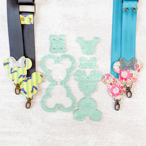 PATREON EXCLUSIVE PREORDER: Mouse Fancy Straps - Size 1.5" Webbing To 1/2" Hook - Set of 5 - Acrylic Template