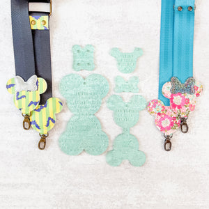 PATREON EXCLUSIVE PREORDER: Mouse Fancy Straps - Size 1.5" Webbing To 1/2" Hook - Set of 5 - Acrylic Template