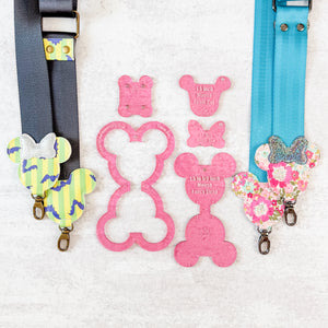PATREON EXCLUSIVE PREORDER: Mouse Fancy Straps - Size 1.5" Webbing To 1/2" Hook - Set of 5 - Acrylic Template