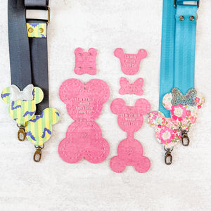 PATREON EXCLUSIVE PREORDER: Mouse Fancy Straps - Size 1.5" Webbing To 1/2" Hook - Set of 5 - Acrylic Template