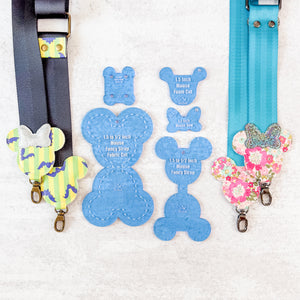 PATREON EXCLUSIVE PREORDER: Mouse Fancy Straps - Size 1.5" Webbing To 1/2" Hook - Set of 5 - Acrylic Template