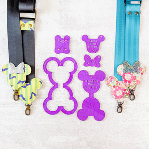 PATREON EXCLUSIVE PREORDER: Mouse Fancy Straps - Size 1.5" Webbing To 1/2" Hook - Set of 5 - Acrylic Template