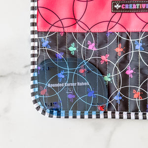 1-2-3-4 HALVES Inch Rounded Corners  - Blue -  Acrylic Template