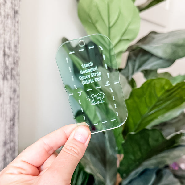 SQUARED Fancy Straps - Size 1" - Light Green - Set of 3 - Acrylic Template