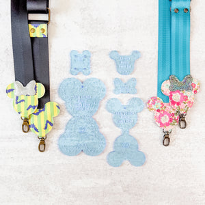 PATREON EXCLUSIVE PREORDER: Mouse Fancy Straps - Size 1.5" Webbing To 1/2" Hook - Set of 5 - Acrylic Template