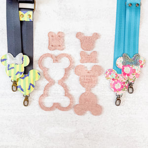 PATREON EXCLUSIVE PREORDER: Mouse Fancy Straps - Size 1.5" Webbing To 1/2" Hook - Set of 5 - Acrylic Template