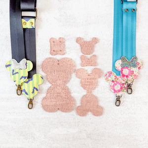 PATREON EXCLUSIVE PREORDER: Mouse Fancy Straps - Size 1.5" Webbing To 1/2" Hook - Set of 5 - Acrylic Template