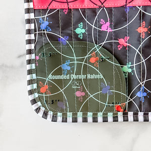 1-2-3-4 HALVES Inch Rounded Corners  - Light Green -  Acrylic Template