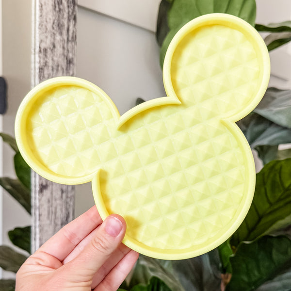 Mouse Craft Tray - Pyramid Base with Grips - Lemon GLOW