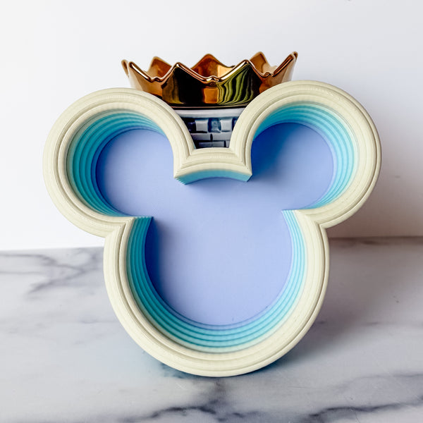 Tiered Large Mouse Shaped Craft Bowl - Matte Rainbow - Purple to Yellow