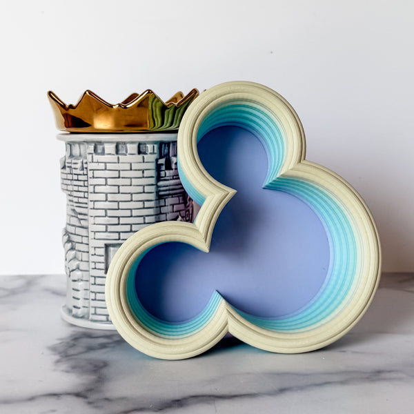 Tiered Large Mouse Shaped Craft Bowl - Matte Rainbow - Purple to Yellow