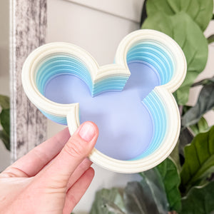 Tiered Large Mouse Shaped Craft Bowl - Matte Rainbow - Purple to Yellow