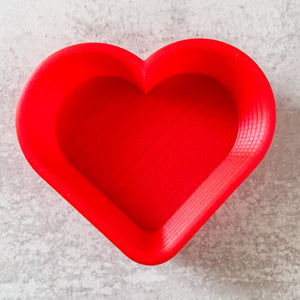 Tiered Large Heart Shaped Craft Bowl - Classic Red