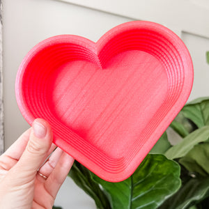 Tiered Large Heart Shaped Craft Bowl - Classic Red