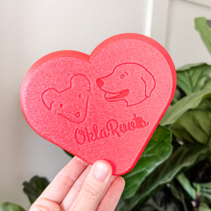 Tiered Large Heart Shaped Craft Bowl - Classic Red