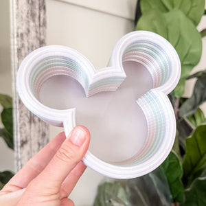 Tiered Large Mouse Shaped Craft Bowl - Lavender Rainbow