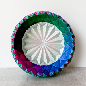 Large Spiked Craft Bowl - Chrome Top Lavender Bottom - Designed by Newt!