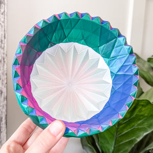Large Spiked Craft Bowl - Chrome Top Lavender Bottom - Designed by Newt!