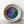 Decorative art with geometric design and multicolored center on a white background