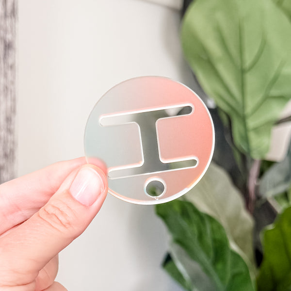 Removable Circle Strapzeez™ - Frosted Holographic
