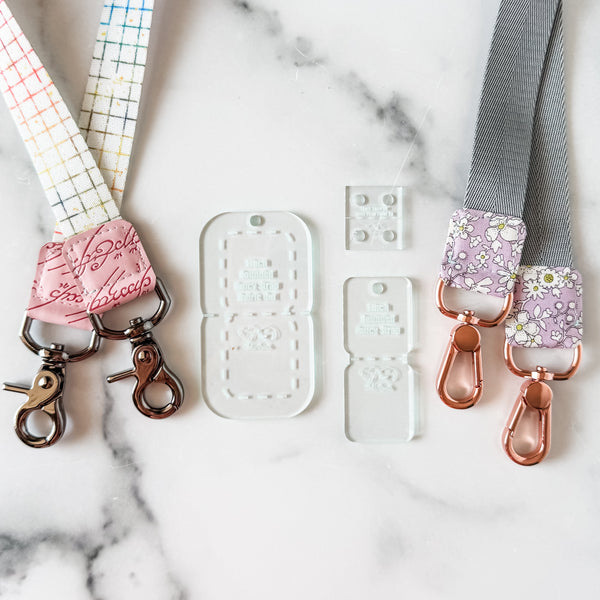 SQUARED Fancy Straps - Size 1" - Soda - Set of 3 - Acrylic Template