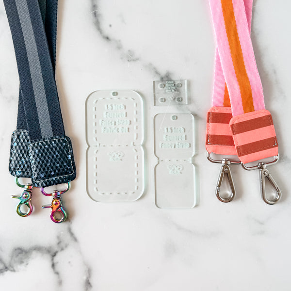 SQUARED Fancy Straps - Size 1.5" - Soda - Set of 3 - Acrylic Template