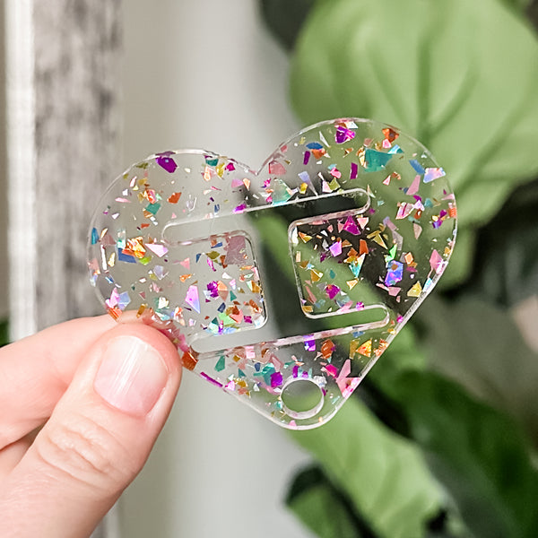 Removable Heart Strapzeez™ - Party Confetti