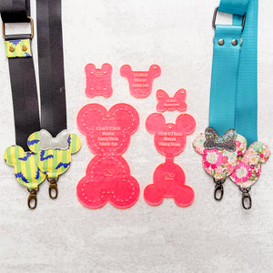 PATREON EXCLUSIVE PREORDER: Mouse Fancy Straps - Size 1.5" Webbing To 1/2" Hook - Set of 5 - Acrylic Template