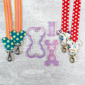 Mouse Fancy Straps - Size 1" Webbing To 3/4" Hook - FROSTED HOLOGRAPHIC - Set of 3 - Acrylic Template