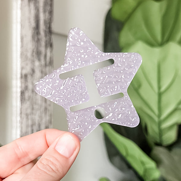 Removable Bubble Star Strapzeez™ - Rippled Textured Lavender