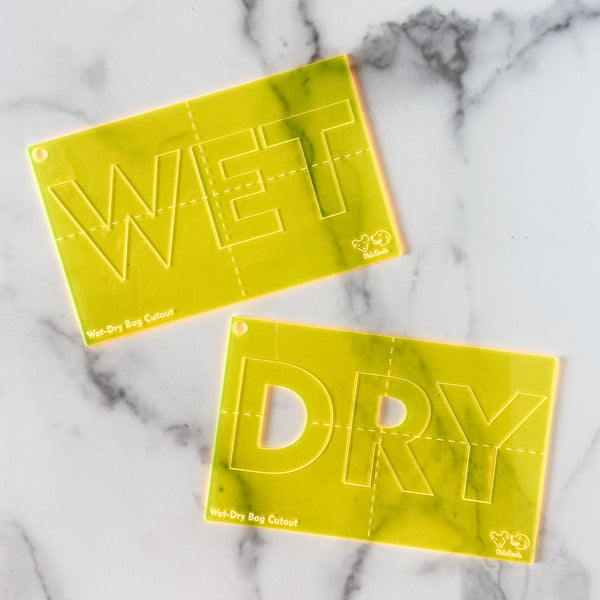 Wet +Dry for Wet/Dry Bag - CutOuts - LEMON - An Applique Template