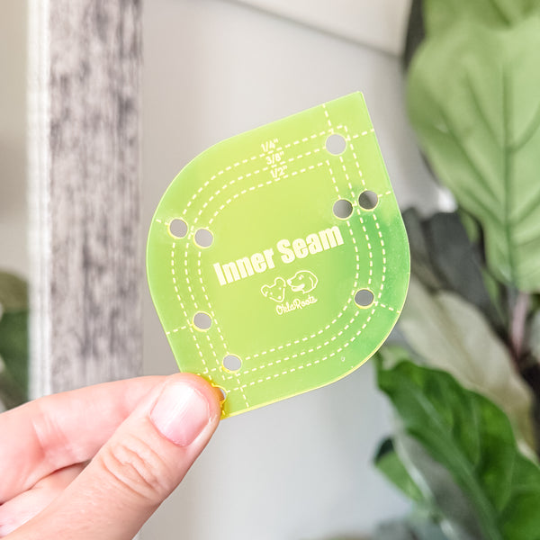 Inner Seam Tool - All In One - 1/4", 3/8", 1/2"  - Lemon -  Acrylic Template