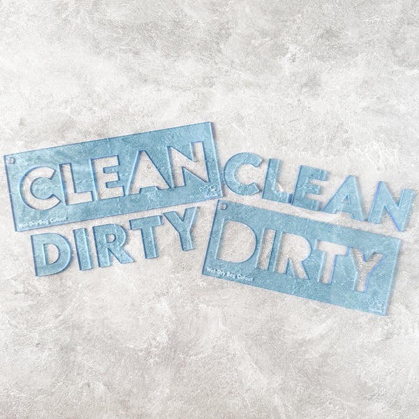 Clean + Dirty for Wet/Dry Bag - CutOuts - OCEAN - An Applique Template