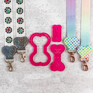 PATREON EXCLUSIVE PREORDER: Hearts Fancy Straps - Size 1" Webbing To 3/4" Hook - Set of 3 - Acrylic Template
