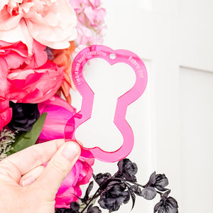 Hearts Fancy Straps - Size 1" Webbing To 3/4" Hook - MAGENTA - Set of 3 - Acrylic Template