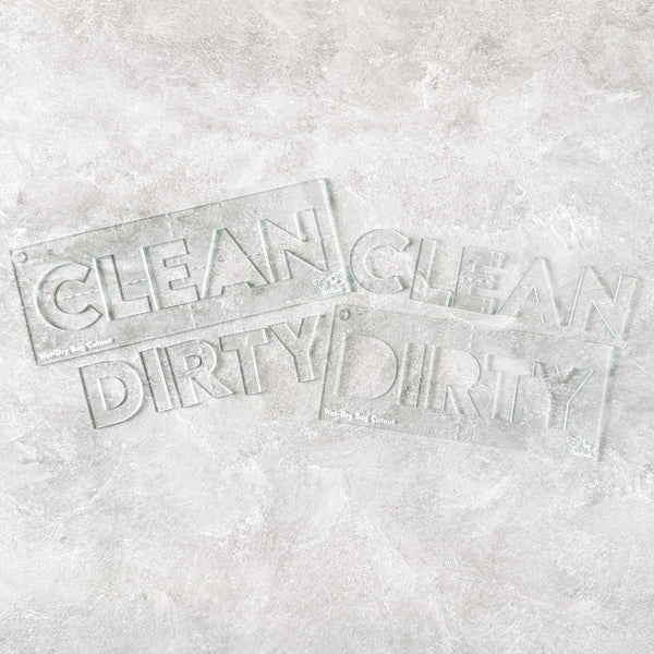 Clean + Dirty for Wet/Dry Bag - CutOuts - SODA - An Applique Template