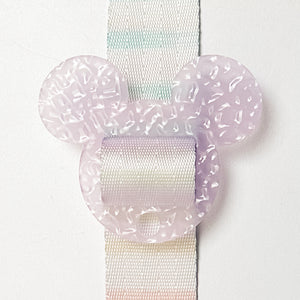 Removable Mouse Head Strapzeez™ - Rippled Textured Lavender