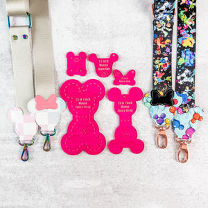 PATREON EXCLUSIVE PREORDER: Mouse Fancy Straps - Size 1.5" Webbing To 1" Hook - Set of 5 - Acrylic Template