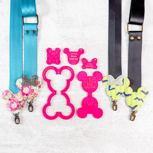 PATREON EXCLUSIVE PREORDER: Mouse Fancy Straps - Size 1.5" Webbing To 1/2" Hook - Set of 5 - Acrylic Template