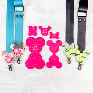 PATREON EXCLUSIVE PREORDER: Mouse Fancy Straps - Size 1.5" Webbing To 1/2" Hook - Set of 5 - Acrylic Template