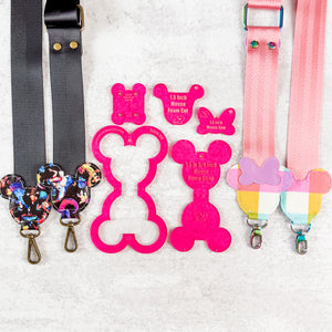 PATREON EXCLUSIVE PREORDER: Mouse Fancy Straps - Size 1.5" Webbing To 3/4" Hook - Set of 5 - Acrylic Template