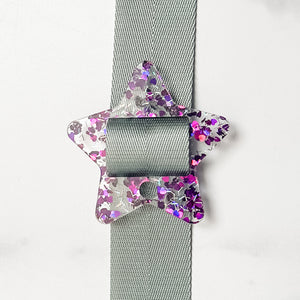 Removable Bubble Star Strapzeez™ - Purple Foil Heart