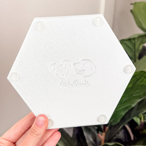 Hexagon Craft Tray - Honeycomb Base with Grips - Cotton Candy