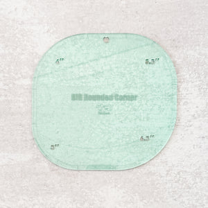 5 - 5.5 - 6 - 6.5 Inch BIG Rounded Corners  - Light Green -  Acrylic Template