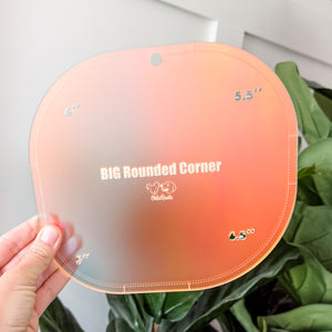 5 - 5.5 - 6 - 6.5 Inch BIG Rounded Corners  - Frosted Holographic -  Acrylic Template