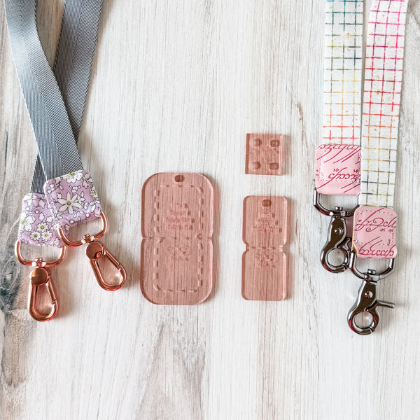 SQUARED Fancy Straps - Size 1" - Rose - Set of 3 - Acrylic Template