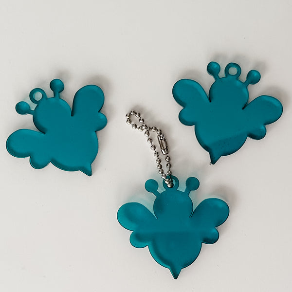 Solid Bee - Teal - Hanging Charm - Sold Individually