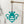 Load image into Gallery viewer, Open Bee - Teal - Hanging Charm - Sold Individually
